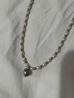 ハート　パール　ネックレス