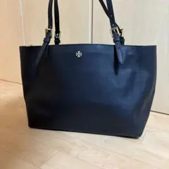 美品 TORY BURCH トートバッグ エマーソン 黒 A4 肩掛け可能