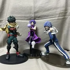 僕のヒーローアカデミア 緑谷出久 レディ ナガン 心操人使 フィギュア 3個