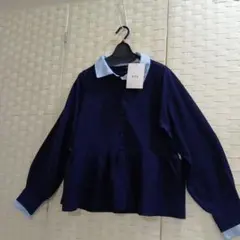 新品visニット襟付きカーディガン