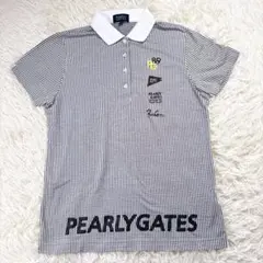 【2023年⭐️サイズ1⭐️極美品】パーリーゲイツ　半袖ポロシャツ　ボーダー　ゴルフ
