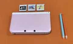 ニンテンドー 3DS LL 本体 ピンク ACアダプター カセット付き