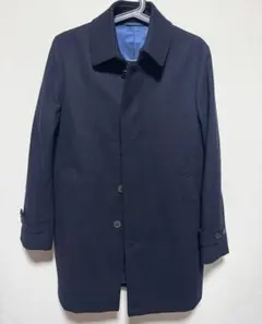 ステンカラーコート ネイビー