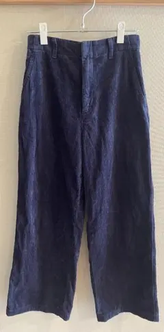 ユニクロ コーデュロイワイドパンツ（ブルー）
