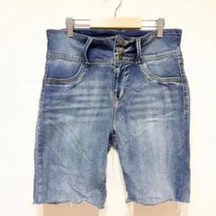 Wall Flower ハイライズデニムショートパンツ L相当 裾切りっぱなし