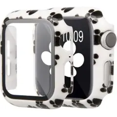 Apple Watch用 全面保護ケース PCフィルム付き 軽量 犬の足跡
