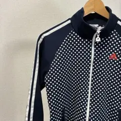 adidas アディダス 水玉 ドット柄 トラックジャケット Mサイズ