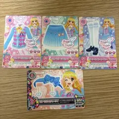 アイカツカード　ブルーリボンカチューシャアーガイルガーデプリーツスカート　いちご