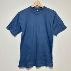 ブルー 青半袖Tシャツ【M】 綿100% シンプル 着回し 万能 定番 夏