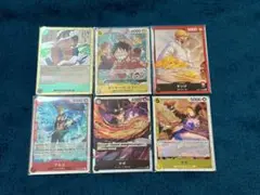 ルフィ、サンジ、サボ、マルコのワンピースカード SR/R/L