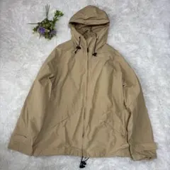 美品【ルラスパイユ】L相当 マウンテンパーカー フード ベージュ 通勤