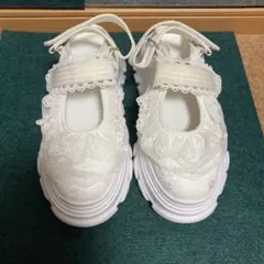merry jennyスニーカー 厚底 frill strap sneakersのサムネイル