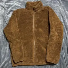 ユニクロ　メンズ　ファーリーフリースジャケット ブラウン　Mサイズ
