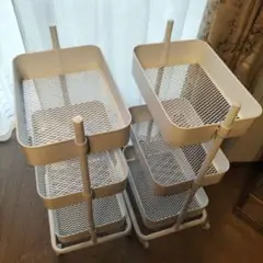 ニトリ3段とも高さ調節ができるキッチンワゴン レギュラー