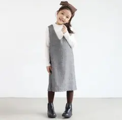 coca ヘリンボーン　ジャンパースカート　100