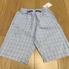 新品・SLAP SLIP　チェック　ハーフパンツ　130