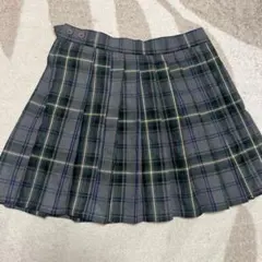 HUG SUNSHINE グレー チェック プリーツスカート M