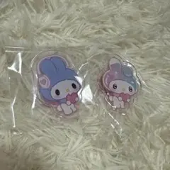 マイメロディ アクリルスタンド 2個セット　バッジ　ポーチ