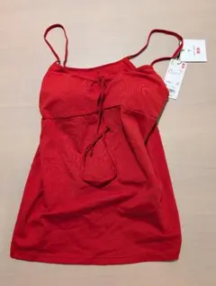 新品タグ付き　ユニクロ　ブラキャミソール　Mサイズ　レッド　赤