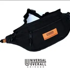 美品　UNIVERSAL OVERALL ボディバッグ　ウエストポーチブラック