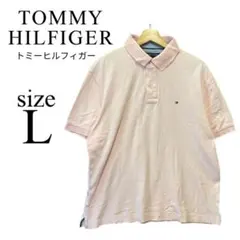 TOMMY FILFIGER✨ポロシャツ【L】ユニセックス ピンク 大きめ