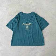 90s CHANEL PARIS Tシャツ シングルステッチ シャネルロゴ刺繍のサムネイル
