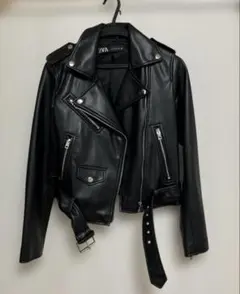 ZARAフェイクレザーダブルライダースジャケット