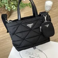 極美品 PRADA プラダ パデッド Re-Nylon ショルダーバッグ PRADA プラダ パデッド Re-Nylon ナイロン ショルダーバッグ