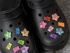 クマ くま 熊 星　ベア クロックスじびっつアクセサリー　ジビッツ サンダル