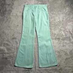70s USA VINTAGE フレアパンツ ティファニーブルー ベルボトム - メルカリ