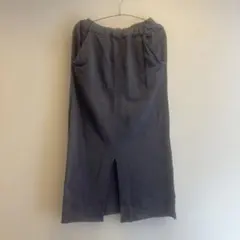 グレー スリット入り タイトスカート