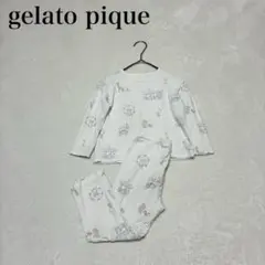 【ジェラートピケ】キッズパジャマ上下セット(XS)総柄 遊園地 可愛い コットン