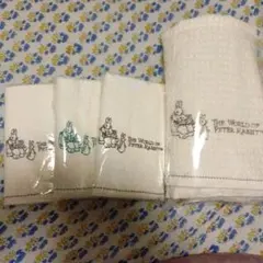 【非売品】ピーターラビットフェイスタオル オーガニックコットン　バスタオルおまけ