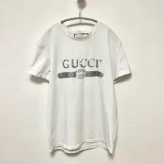 GUCCI グッチ Tシャツ ロゴ　プリント レディース M 白　ホワイトのサムネイル