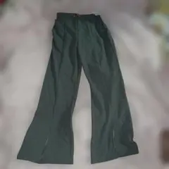 グレー Sサイズ スラックス ゴールドバックル