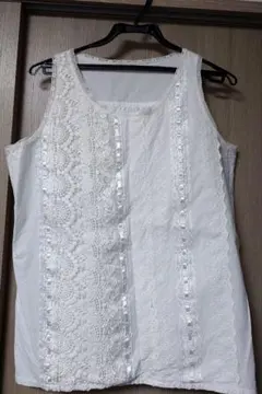 オシャレウォーカー　somari　白レースシャツ