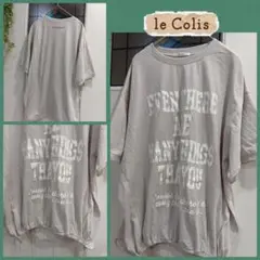 ノ*ゲ様 ✰le colis ロゴプリント 半袖Tシャツ ドロスト仕様のサムネイル