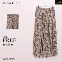 studio CLIP パンツ ガチョウ 花柄 総柄 トスカーチョ ウエストゴム