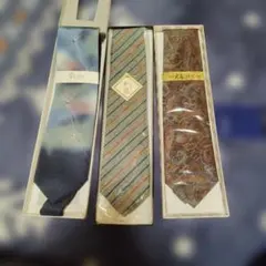 【新品3本セット】本場大島紬(ペイズリー調)・本藍染・手絞り高級正絹ネクタイ