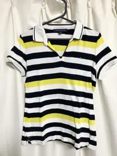 トミーヒルフィガーのポロシャツ ボーダーSサイズ