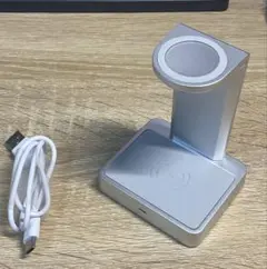 LVFAN 2-in-1 ワイヤレス充電スタンド XDL-WA11 シルバー