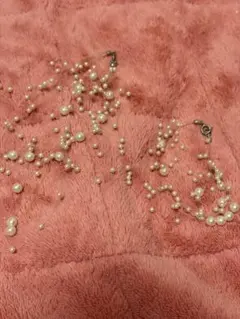 パールビーズネックレス ロブスタークラスプ付き