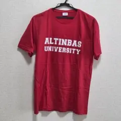【希少】海外古着 大学 企業系 カレッジロゴ Tシャツ レッド M ユーロ古着