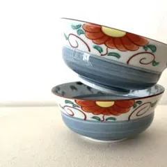 ○K338○有田焼　赤絵　多機能鉢【2個】