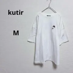 クティール　刺繍デザインTシャツ　ホワイト　バックプリント　カジュアル　春夏のサムネイル