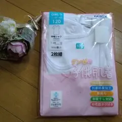 GUNZE 子供用アンダーシャツ 120サイズ 　半袖　2枚組　白