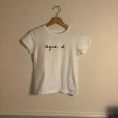 美品　agnes b. アニエスベー 定番 ロゴ 半袖 Tシャツ 白 T1のサムネイル