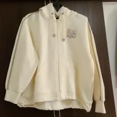 pom ponette新品 フード付きジャケット L160 クリーム色