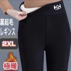 レギンスパンツ 裏起毛 極暖 防寒 美脚 スキニー　レギンス　レギパン　2XL