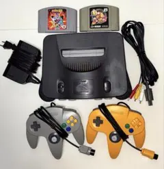NINTENDO64 本体とコントローラー2つとゲームソフト2本